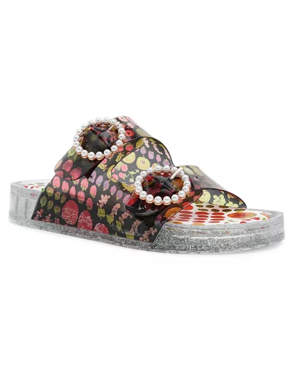 Betsey Johnson Women's Landin Jelly Fruit Two Strap Sandals Size 11 NEW